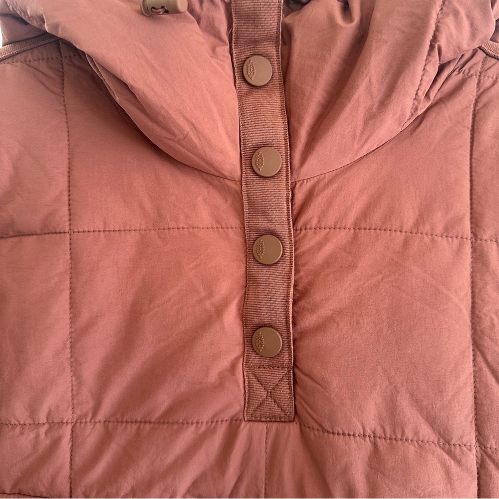 Free People Quilted Hooded Puff Jacket in Rust Brown - Picture 10 of 13